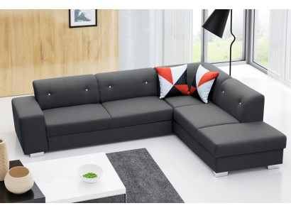 Sofa Slaapbank Designer Sofa met slaapfunctie + opbergruimte Hoekbank Bank NIEUW