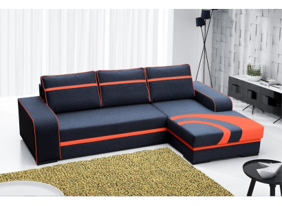 Slaapbank hoekbank bank met slaapfunctie en bekleding - Moderne set met slaapfunctie NIEUW