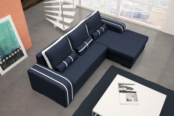 Slaapbank Hoekbank Bankstellen Bank met slaapfunctie en bekleding - Moderne set met slaapfunctie