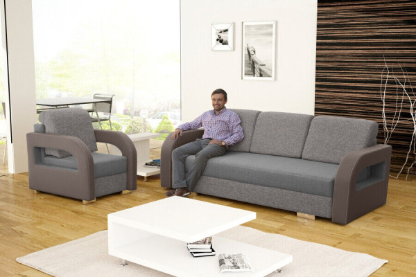Slaapbank opvouwbare bank 3-zits slaapfunctie + opbergdoos bank design bank