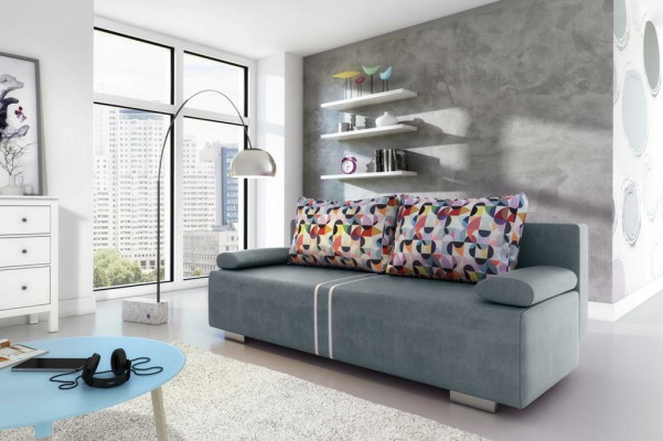 Slaapbank Stof Bank Textiel Bekleding Nieuw Set Bedfunctie 3 Zitplaatsen