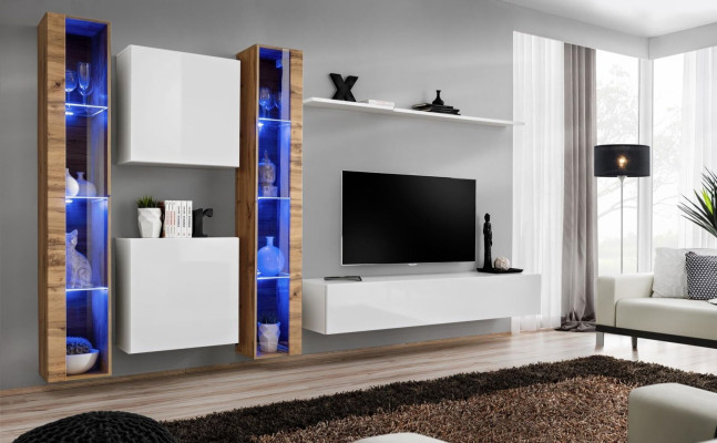 Witte tv-stand woonkamer wandkast design woonkamer meubilair luxe dressoir.