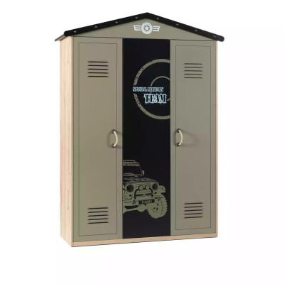 Kindermeubels Luxe kinderkamerset Bed Groen Bedframe 5-dlg Hout