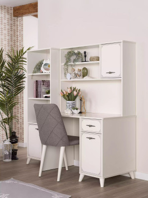 Compleet jeugdbed functioneel bed uittrekbaar set 8 delig hout wit