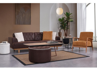 Edel woonkamer meubilair Moderne 3-zits Luxe fauteuil ​​2-delige set