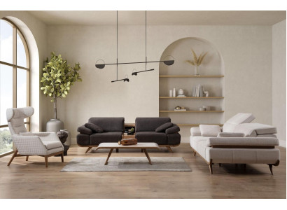 Tweekleurige woonkamerbankstel Moderne 3+2 zits luxe fauteuil Tweekleurig woonkamerbankstel Moderne 3+2-zits luxe fauteuil