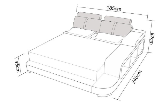 Bed Design Luxury Luxury Beds Leather Modern Bedroom 140/160/180 LB8810 Bed Design Luxe Luxe Bedden Leer Moderne Slaapkamer 140/160/180 LB8810