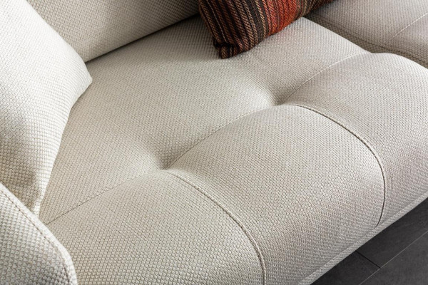 Witte exclusieve woonkamer textiel set 3-zits luxe fauteuil 2-delig