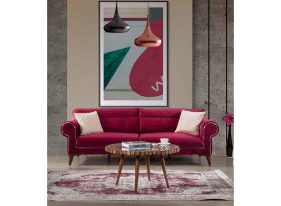 Rode bank 3 zits textiel banken bank bekleding luxe meubels Moderne driezitter