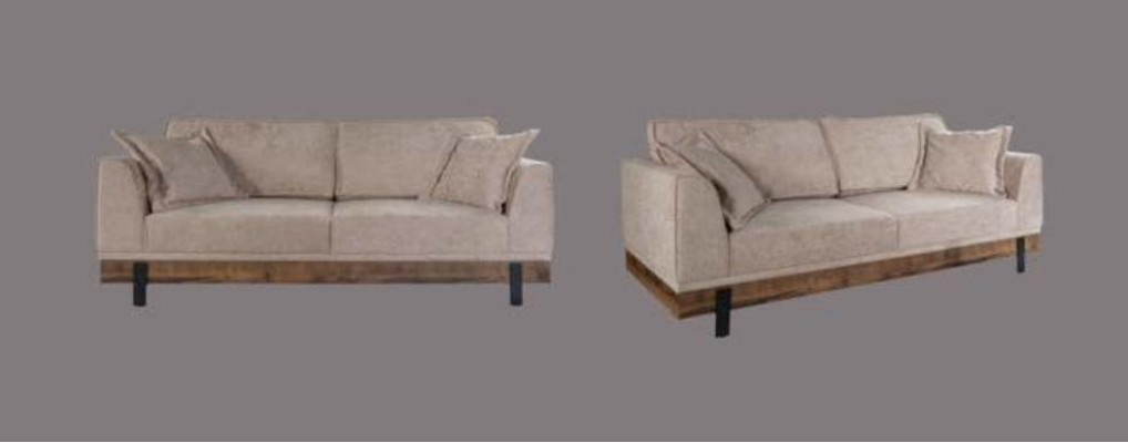 Woonkamerbank 3-zits Beige Textiel Bankstellen Bank Meubels -> Woonbank 3-zits Beige Textiel Bankstellen Bank Meubels