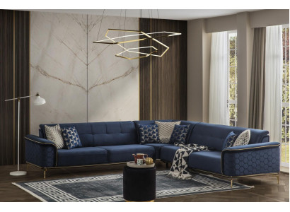 Luxe hoekbank Royal Blauw Fluwelen Bankstel Hoekbank Bank Bankstellen Bank Nieuw