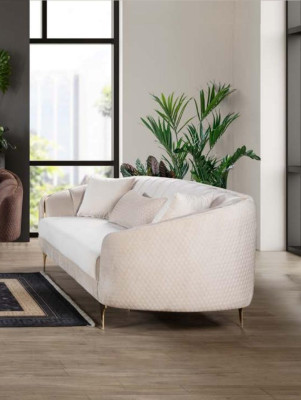 Luxe woonkamerbankstel bruin beige set 3+3+1 zitgroepen