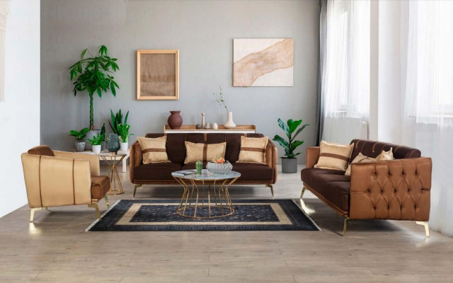 Sofagarnitur Sofa Garnitur 3+3+1 Sitzer Sessel Chesterfield Dreisitzer Bankstel Bankstel 3+3+1 Zits Bank Chesterfield Driepersoons