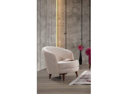 Beige Elegante Fauteuil Eenpersoons Design Woonkamer Meubels