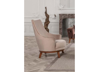 Fauteuil Bekleding Meubels Woonkamer Eenpersoons Relax Textiel Lounge Fauteuil Beige