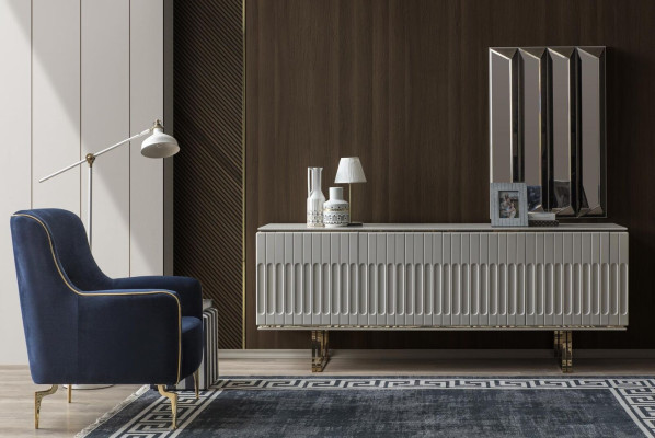 Garnituur dressoir spiegel commode kast ontwerper luxe kasten commodes set