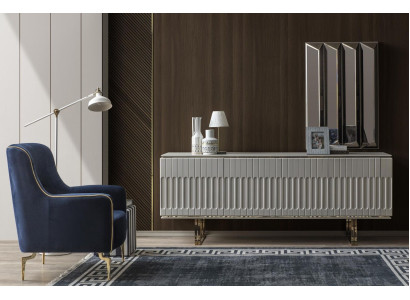 Garnituur dressoir spiegel commode kast ontwerper luxe kasten commodes set
