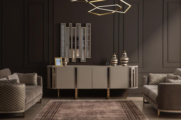 Sideboard Spiegel Kommode Schrank Kommoden Designer Luxus Schränke Holz Modern   Dressoir Spiegel Ladenkast Kast Ladenkasten Ontwerper Luxe Kasten Hout Modern