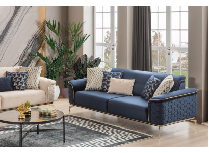 Driepersoonsbank 3-zits Luxe bankstellen Woonkamer Modern Stof Design Textielstoffen