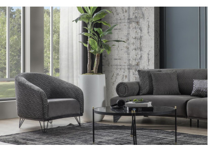 Fauteuil Eenpersoonsbank Bank Bekleding 1 Zit Clubfauteuil Stof Modern Woonkamer