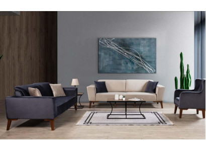 Sofaset 3+3+1 zitsbank bankstel textiel stoel woonkamer