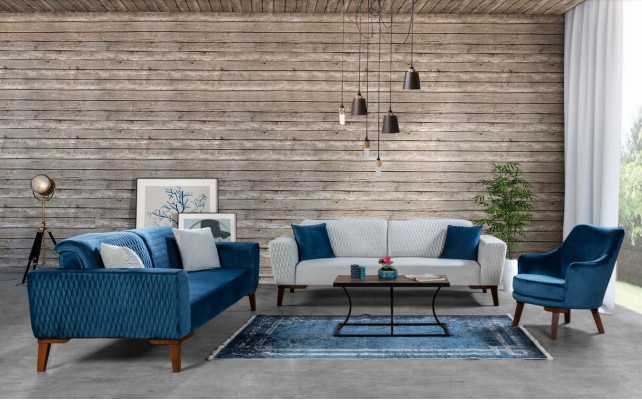 Sofaset 3+3+1 zits Complete bank fauteuil Textiel bankstellen set 3-delig