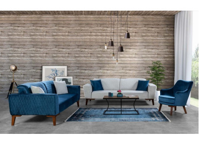 Sofaset 3+3+1 zits Complete bank fauteuil Textiel bankstellen set 3-delig