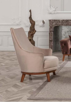 Bankstel Bank 3+3+1 zit Bruin Fauteuil Stof Chesterfield Velours