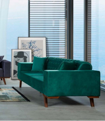 Sofaset 3+3+1 zitplaatsen Woonkamerstijl Bank Paars Turkoois