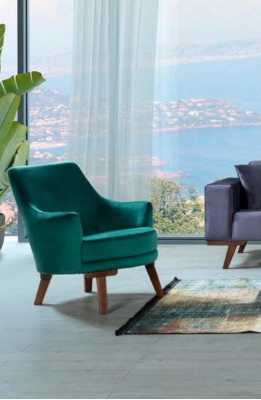 Sofaset 3+3+1 zitplaatsen Woonkamerstijl Bank Paars Turkoois