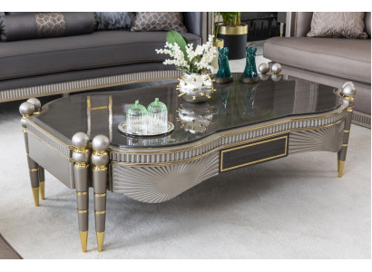 Salontafel grijs Luxe Salontafels Metaal Ontwerp Elegant Woonkamer