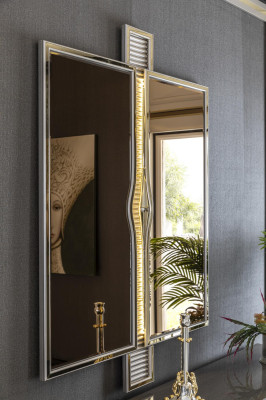 Spiegel Goud Woonkamer Stijl Modern Meubels Wandspiegel Ontwerp Elegant Nieuw