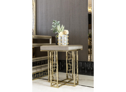 Bijzettafel Grijs Modern Houten Ontwerp Woonkamer Meubels Luxe Elegant Tafel