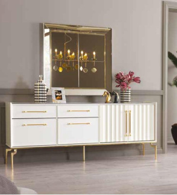 Eettafel 4x Stoelset Eetkamerset Commode Tafel Set Eettafel 7-delig