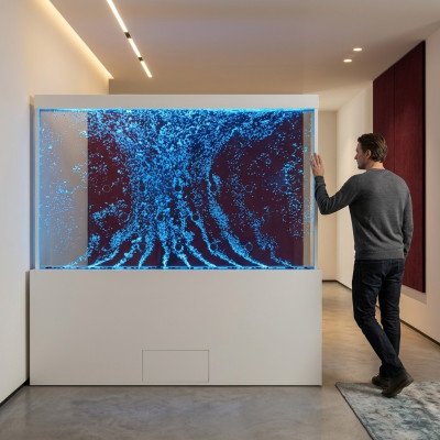 Waterkolomafscheiding Ontwerper RVS Kolomwanden LED-wand