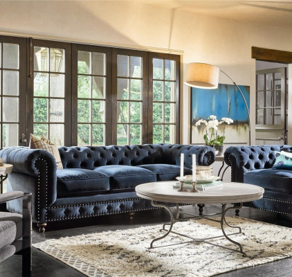 Chesterfield bankbank bekleding bank bekleding stof leer