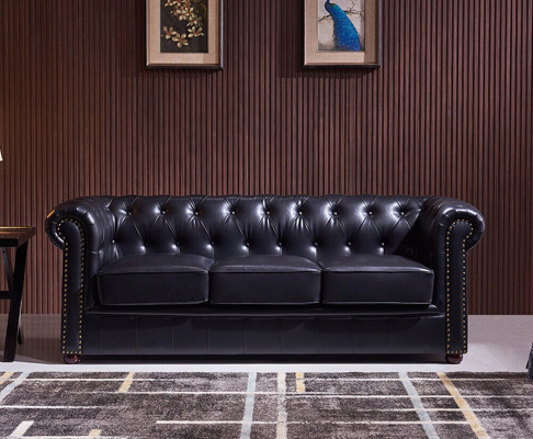 Chesterfield bank bank bekleding stof leer decor set bekleding banken