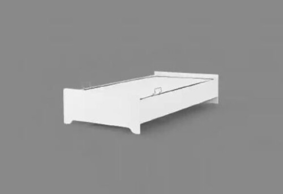 Houten bed 100x200 enkel wit kinderbed in de kinderkamer bedframe