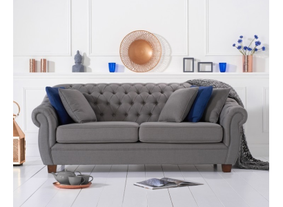 Chesterfield gestoffeerde driezitsbank woonkamer bank textiel ontwerp