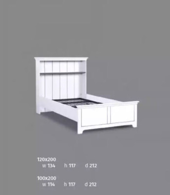 Houten bed slaapkamer design luxe meubels tienerkamer wit klassiek