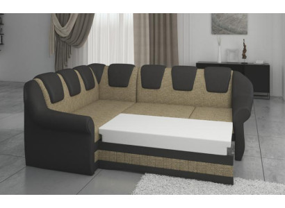 Ontwerp hoekbank sofa bedfunctie bank slaapbank leer bekleding textiel sofa's nieuw