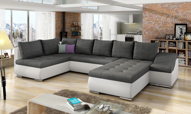 XXL grote woonlandschap bankstel bekleding hoekbank sofa banken banken textiel garnituur