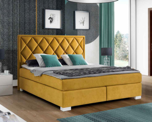 Bedden Bed Kussen Leer Textiel Ontwerper Luxe Tweepersoons Huwelijk Hotel Boxspring
