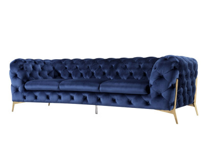 Bank Chesterfield Slaapbank Bekleding XXL Grote Set Textiel 3+1+1 designer Banken
