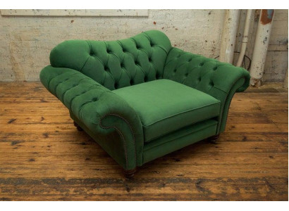 Chesterfield Design Sofa Fauteuil Bank Bekleding Luxe Textiel Banken 1-Zits #102