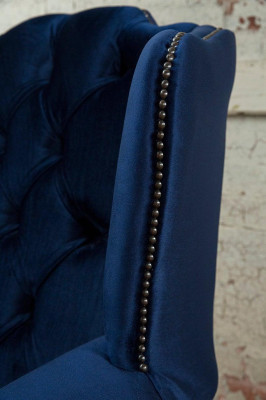 Chesterfield oorfauteuil fauteuil 1-zits gestoffeerde bank sofa relax tv nieuw #1