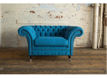 Chesterfield Design Sofa Fauteuil Bank Bekleding Textiel Banken Zitmeubel Oorfauteuil