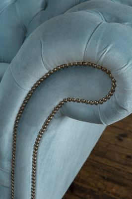 Chesterfield Design Bankstel Fauteuil Sofa Bekleding Luxe Textiel Banken 1-Zits #145