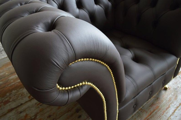 Chesterfield Design Sofa Fauteuil Bank Bekleding Luxe Textiel Banken 1-Zits #211