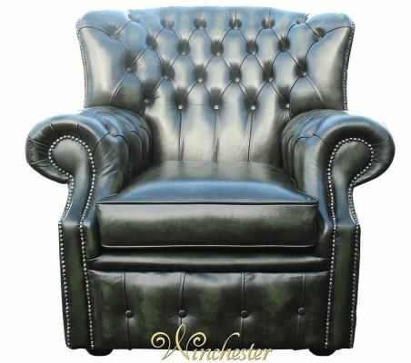 Chesterfield fluwelen oorfauteuil 1-zits designerleren tv-stofbekleding nieuw
